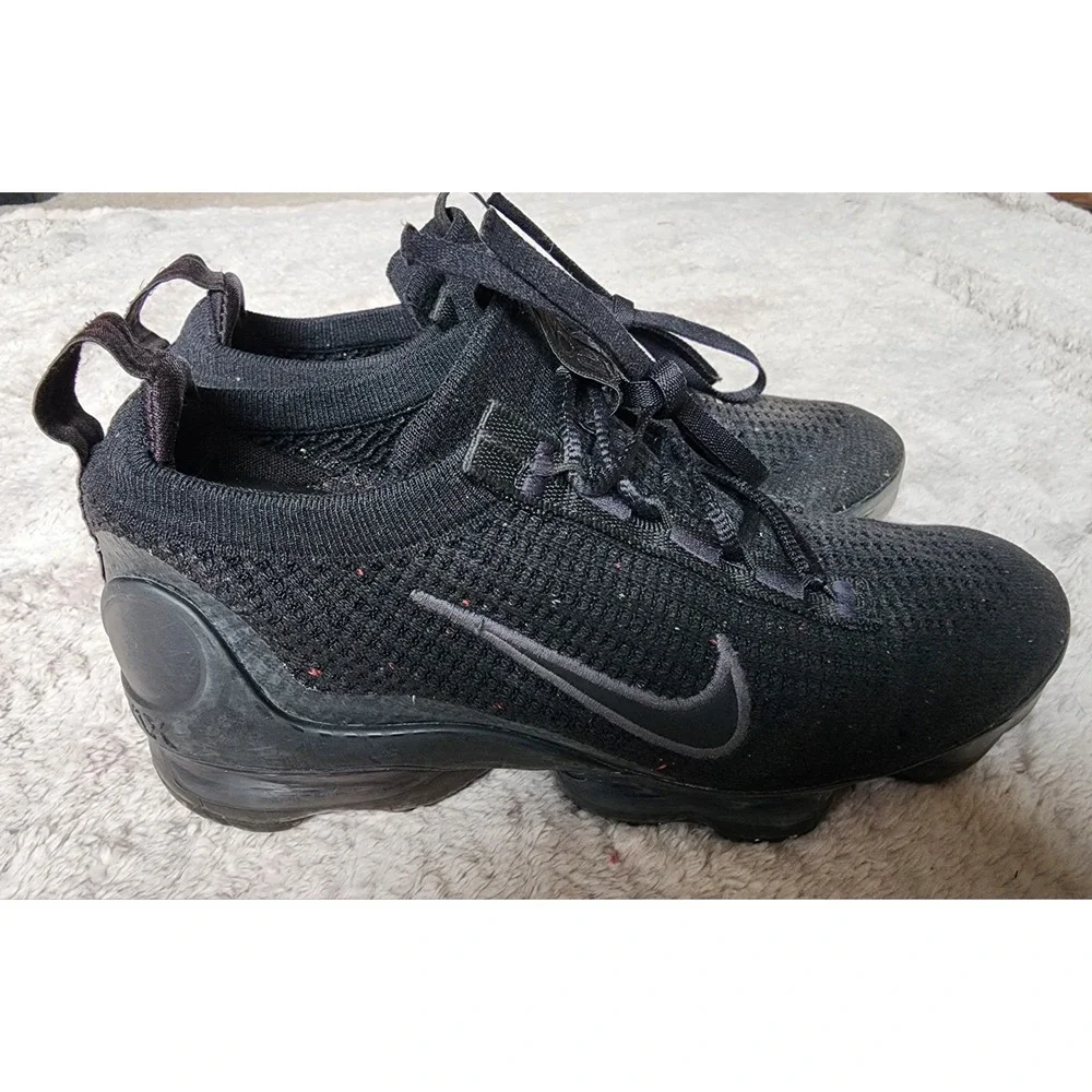Nike Air VaporMax Black Recycled Material Youth 6.5 Mens Athletic Sneakers